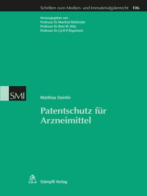 cover image of Patentschutz für Arzneimittel